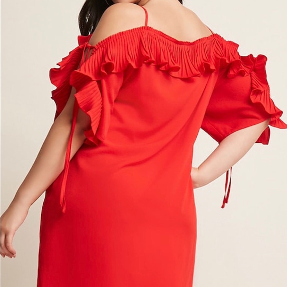 ✨Open-Shoulder Ruffle Dress✨ - Picture 5 of 5